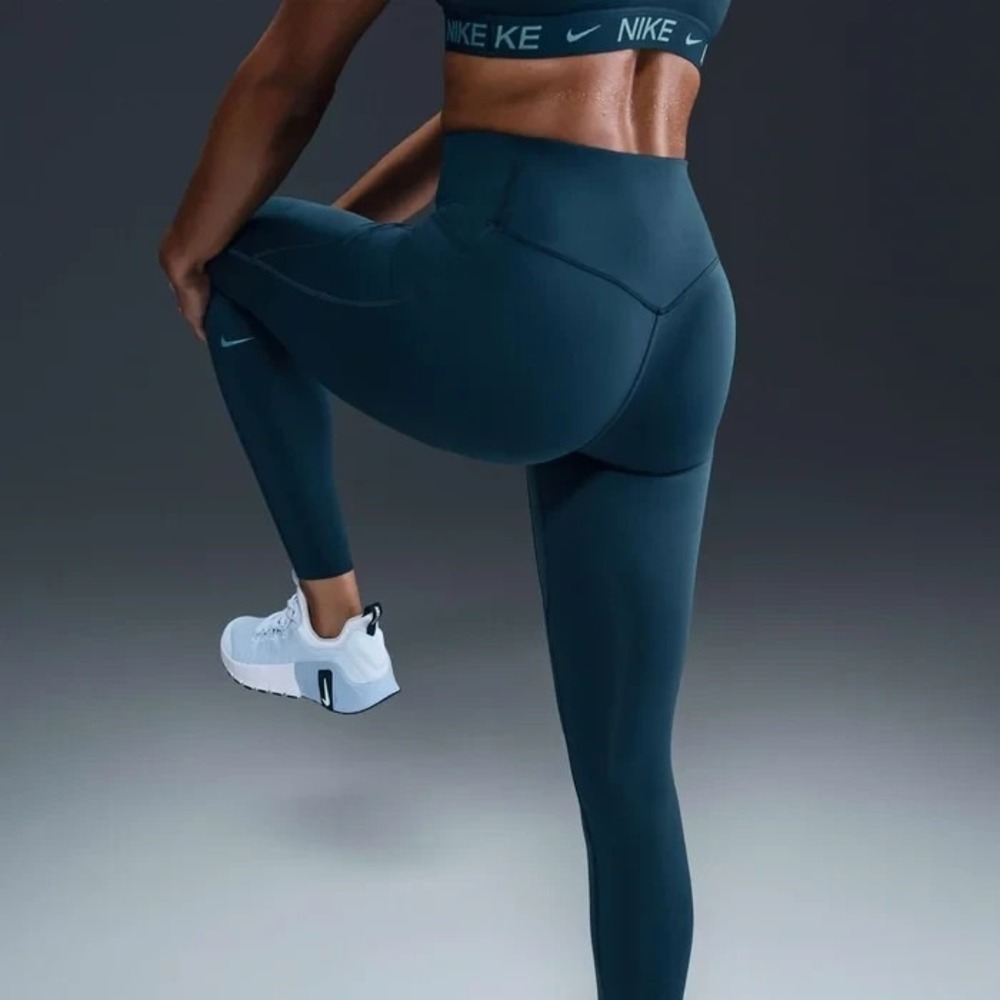 Nike‎ Universa High Waisted Full Length Leggings Womens XS Navy HQ6810 478